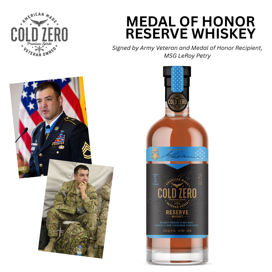 #11 - Signed Medal of Honor Reserve Whiskey & MoH Challenge Coin